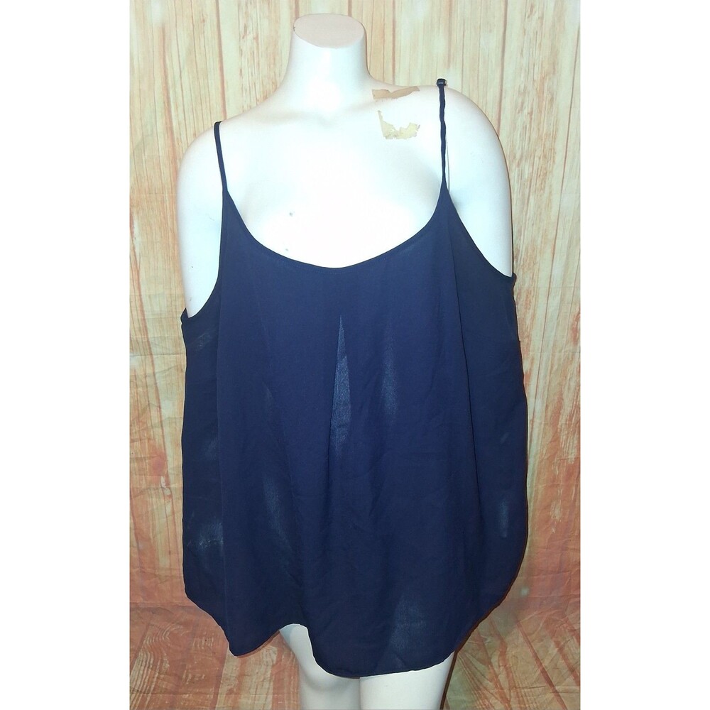 Capsule Sheer Navy Cami Adjustable Straps Sz 22
